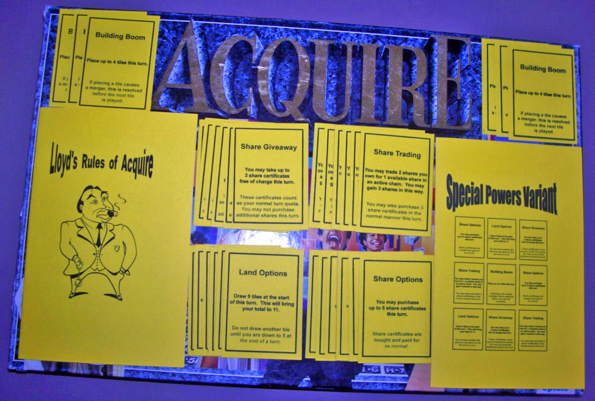 Acquire MEGAcquire 1963 World Map Conversion Kit Kit ONLY, no Game 